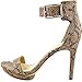 Calvin Klein Vivian Women Open Toe Leather Tan Sandals