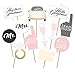 Wedding Party Photo Booth Props Kit, Toshine DIY Photo Booth for Wedding Bridal Shower Party Favor Supplies Pose Sign Dress Up Fun Accessories (12 Pcs)