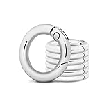 12 Pack Small Spring O Ring, Metal Key Ring Hook