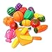 Schoolsupplies 16pcs/set Plastic Kitchen Food Fruit Vegetable Cutting Kids Pretend Play Educational Puzzle Learning Plastic Toy Satety
