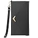 Crosspace Compatible with Galaxy Note 9 Case [6.1 inch,2018 Release] Wallet Case, Flip Handbag Shell Women PU Leather Slim Holster Magnetic Folio Cover with Card Holder Wrist Strap-Black