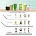 Portable Stainless Steel Reusable Cocktail Drinking Straws with 2 Cleaner Brush Se(gold).