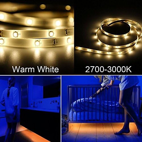 VGAzer LED Motion Activated Bedroom Light, Infrared Sensor &amp; Intelligent Switch off Timer for Bed , Good Gift for Children &amp; Parents- Single Led Strip