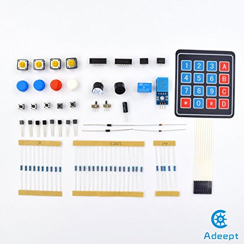 Adeept RFID Starter Kit for Raspberry Pi 3, 2 Model B/B+, Stepper Motor, ADXL345, 40-pin GPIO Extension Board, Breadboard, with C and Python Code, Learning Kit with Guidebook(PDF)