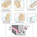 Cedmon 16 Ft Long Weather Stripping Self Adhesive Door Bottom Frameless Silicone Draft Stopper for Doors and Windows Insulation Soundproof Seal Strip (Translucent), 45mm Width (45mm)