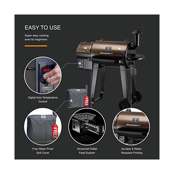 Z-GRILLS-ZPG-450A-2020-Upgrade-Wood-Pellet-Grill-Smoker-6-in-1-BBQ-Grill-Auto-Temperature-Control-450-sq-in-Bronze