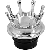 HDBUBALUS Motorcycle Vented Gas Cap King Crown Fuel Tank Cap with Right-Hand Threads Fit for Harley Sportster Dyna Touring Ro