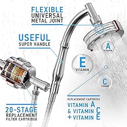 AquaHomeGroup Handheld Shower Head with Filter - 20