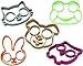stbeyond Fried Egg Molds set- Non Stick Silicone Fried Egg Molds Pancake Rings - Funny Style with Bunny, Owl, Dog,Frog and Cat (set of 5)