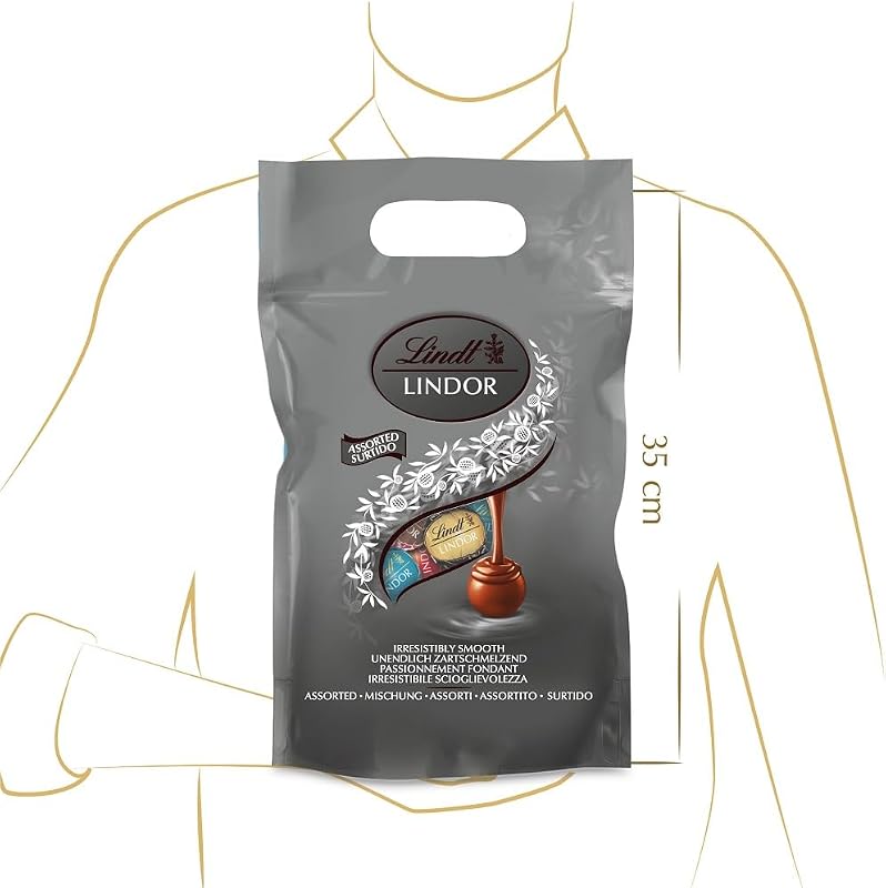 Schokolade | LINDOR Kugeln Silber Mischung, 1kg Beutel, Großpackung
