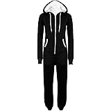 New Unisex Adult Hooded Onesie Suit All in One Jumpsuit One Piece Suit