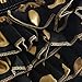 Messy Code Baby Bloomers Training Pants Girls Underwear Ruffle Diaper Cover Gold Dot Briefs for Toddlers Black S(6-12Months)