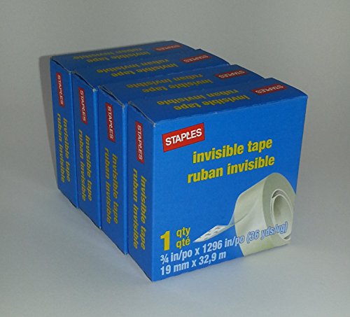 Staples Invisible Tape 4 Pack