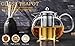 Small Teapot, Teapot with Infuser, Glass Tea Kettle Stovetop Safe, Blooming and Loose Leaf Tea Maker Set Gift for Women, 650ml/22oz