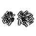 50pcs Wig Clips, Timoo Soft U-shape Clips Snap Clips for Hair Extension, 6-Teeth, 2 Sizes (Black)thumb 4