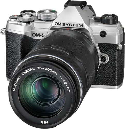 OM SYSTEM M.Zuiko Digital 75-300mm II Lens, Super Telephoto, Compact, Lightweight, Fast Autofocus, for Olympus Panasonic Micro Four Thirds Cameras, Ideal for Wildlife & Sports Photography, Black