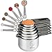 Stainless Steel Measuring Cups and Spoons Set: 7 Cup and 7 Spoon Metal Measure Sets of 14 Piece for Dry & Liquid Measurement - Kitchen Gadgets & Utensils for Cooking Food & Baking - Best for Nesting primary