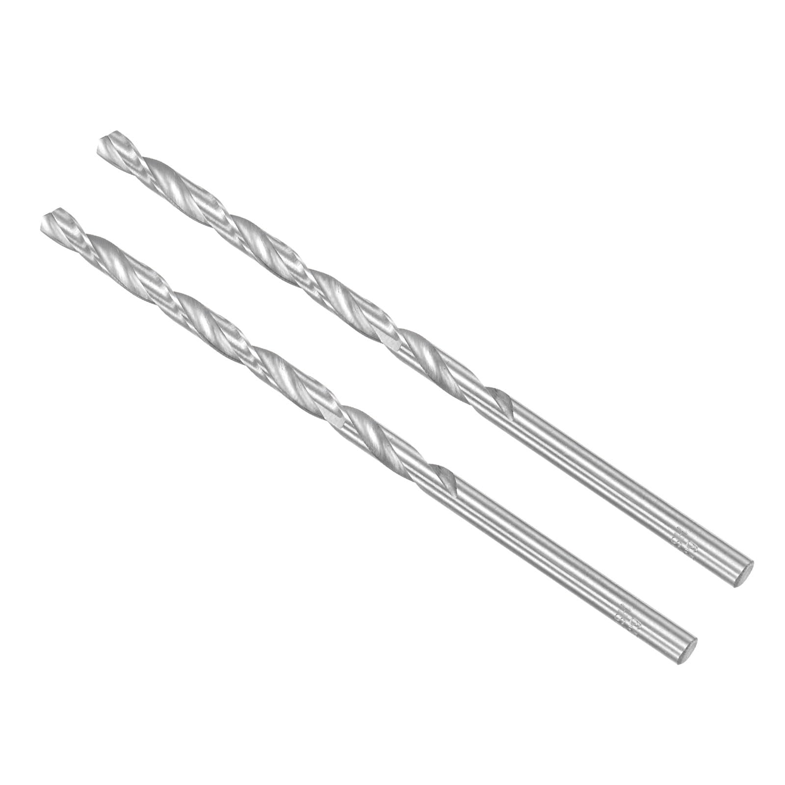 CoCud Extra Long High Speed Steel Twist Drill Bits, 6.5mm Diameter 160mm Length, Straight Twist Jobber Drill Bit - (Applications: for Metal Woodwork Plastic Aluminum), 2-Pieces