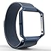 Fitbit Blaze Accessories Band, MoKo Metal Frame Housing + Milanese Loop Stainless Steel Bracelet Strap Band with Magnet Lock for Fitbit Blaze Smart Fitness Watch - BLUE