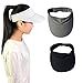 Xingo Elastic Sun Hat Visors Hat for Women Men in Outdoor Sports Jogging Running Tennis, Dark Grey, 10