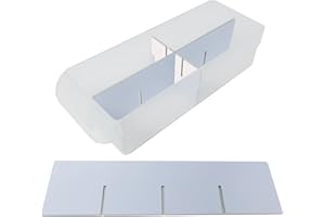 BIN BETTER (24-Pack) Akro-Mils Storage Bins Compatible, Small Drawer Configurable Length Dividers for Plastic Storage Craft Cabinets