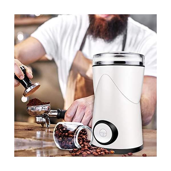 Kaffeemühle Elektrische, morpilot 150W Kaffeemühle mit 70g Fassungsvermögen,Edelstahlmesser, Pinsel, Mühle für… – Bild 8