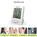 BALDR Digital Mini Versatile Thermometer and Hygrometer Portable Hygro-Thermometer Monitor Indoor Temperature Gauge Humidity with Table Standing Wall Hanging Magnet for Baby,White