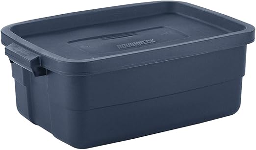 Amazon Com Rubbermaid Roughneck Storage Totes 10 Gal Pack Of 8 Rugged Reusable Set Of Storage Containers