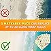Reusable Beeswax Food Storage Wraps - 6 Pack - Eco-Friendly Wax Sandwich Wrap and Bowl Cover - Healthy Alternative To Saran Wrap - 2 Large, 2 Medium, 2 Small, 1 Cotton Produce Bag