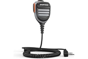 BaoFeng Walkie Talkie Speaker Mic Microphone, Remote Shoulder Police Mic for Baofeng UV-5R Mini BF-F8HP Pro 5RM DM21 UV32 UV-21R K5PLUS GM-15 Pro UV-5G PlusAR-152 GM-5RH UV-17R Quansheng UV-K5 8