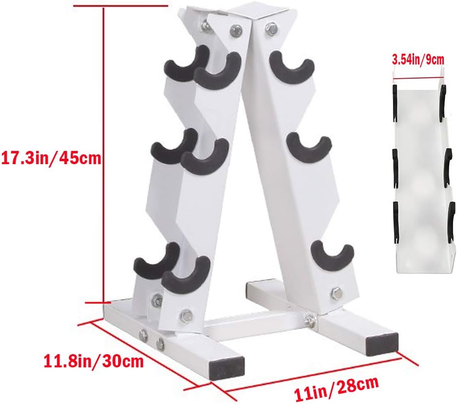 HAI+ Dumbbell Storage Rack Stand Holder, Solid Steel Dumbbell Rack Holder, A-Frame 3 Tier Weight Dumbbell Storage Racks, Free Weights Dumbbells Set for Home Gym Exercise (3 Tier) : Sports & Outdoors
