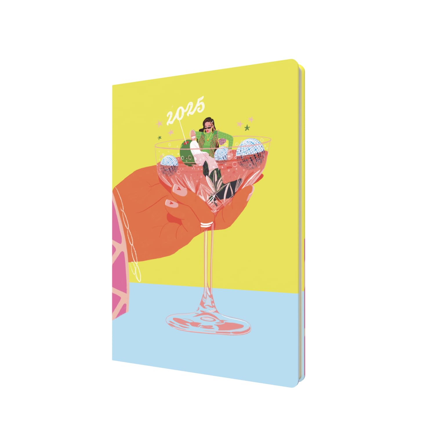 Collins Party On by Katie Smith 2025 Planner - A5 Week to View Diary - Cowgirl in Cocktail - (E-PO153.LY-25) - Stylish Weekly Eco Diary with Recycled Paper