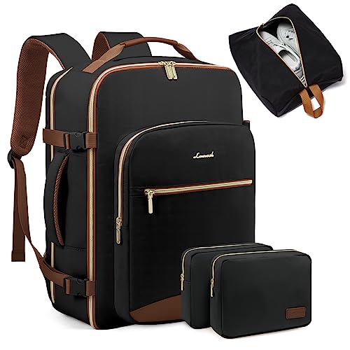 LOVEVOOK Handgepäck Rucksack, 40L Groß Reiserucksack Damen Flugzeug Koffer