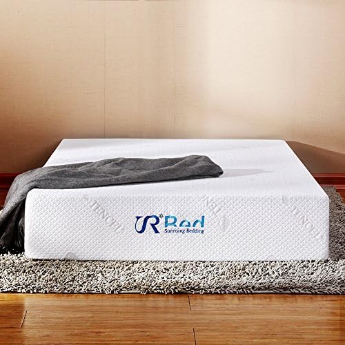 Sunrising Bedding 8 Inch 3-Layer Sleep Cool Gel Memory Foam Mattress with 2 Memory Foam Pillows, Queen Size