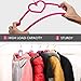 go2buy Heart Shape Non Slip Velvet Hangers,100 Pack, Pink