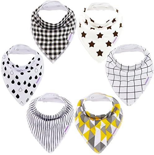 Innocence Baby Bandana Bib for Drooling and Teething, 6-Pack Set for Boys, Soft, Thick and Absorbant (Sherlock)