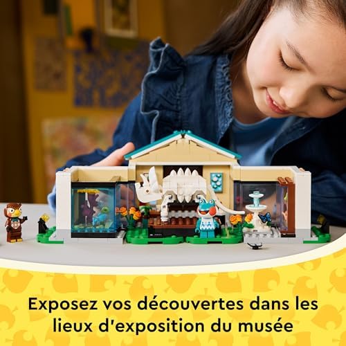 Animal Crossing Les Collections du Musée de Thibou - Jouet Interactif - Minifigurines de Thibou & Raina - Fossiles Dinosaures & Accessoires - Cadeau Fille, Garçon & Fans de Jeux Vidéo 7 ans 77056