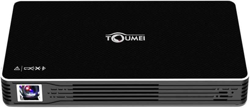 TOUMEI Mini Projector, Android, Screen Share for iOS iPhone iPad Android Tablet, Quad-Core HDMI/TF/USB Socket Auto Keystone Correction, Portable Video Projector
