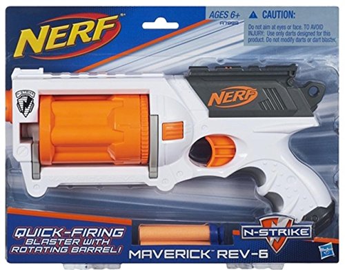 Buy Nerf N-Strike Maverick Rev-6 White Online Lithuania | Ubuy