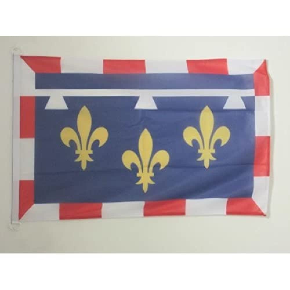 AZ FLAG - Centre Flag - 2x3 Ft - For Outdoor - French region of Centre Banner Knitted Polyester with Two Plastic Rings - Fade Resistant - Vivid Colors - 2' x 3' Feet - 90x60 Cm