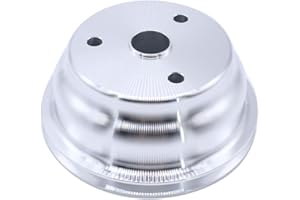 1 PC SHLPDFM Crankshaft Pulley Billet Aluminum 1 Groove Long Water Pump Pulley Compatible with Chevy SBC 265 283 305 327 350 383 400 Engines