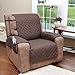 Home District Reversible Quilted Microfiber Recliner Chair Cover - Chocolate