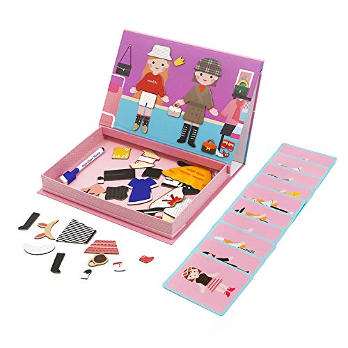 Love&Mini Educational Magnetic Jigsaw Puzzles for Kids Toys - Early Learning Gift with Drawing Easel Board for Boy Girl Preschool Toddler Ages 3 up