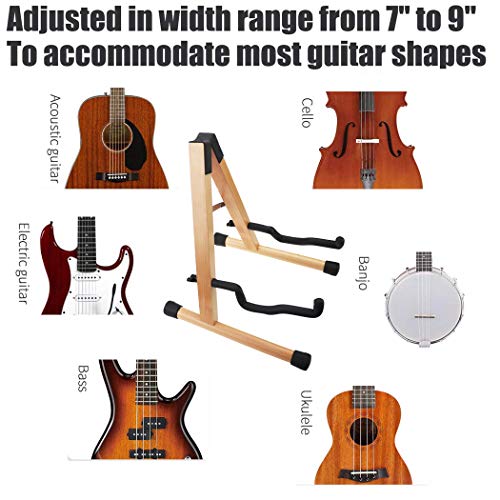 Hidear Wood Guitar Stand Solid Wood Folding AFrame Guitar Stand for