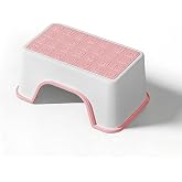 ZLMHYYM 5'' Height Small Step Stool, 11.8" L x 7.5" W Toddler Step Stool | One Step Stools for Kids, Small Child Foot Stool for Bed, Bathroom, Toilet, Potty Training - Pink 11.8" L x 7.5" W x 5''H