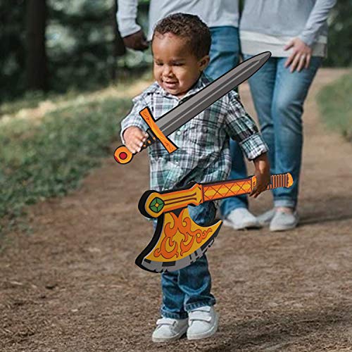 5 Pack Foam Toy Swords Weapons Playset Foam Sword for Kids Assorted