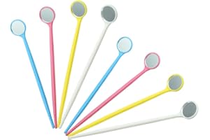 Dental Mirror 100PCS Disposable Anti-Fog Mouth Mirror Portable Dental Tools with PC Non Slip Handle Lightweight Removal Tool 