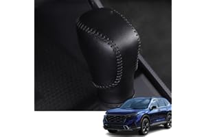 Bmolpt Custom Interior Accessories for Honda CR-V CRV 2023 2024 Leather Car Gear Shift Knob Cover Protector Trim(Black Stitch