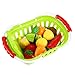 Acekid 20-Piece Kids Plastic Fruits Vegetables with Basket Cookware Cutting Food Set Stovetop Pretend Cooking Toys
