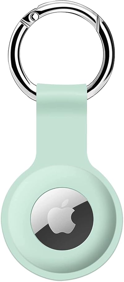 ColorCoral AirTag Holder Silicone Case Keyring for Keys Bags Luggage Pet Collar